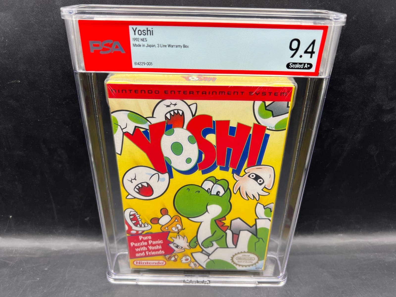 Yoshi Nintendo NES PSA 9.4 A+ Graded FACTORY SEALED WATA VGA