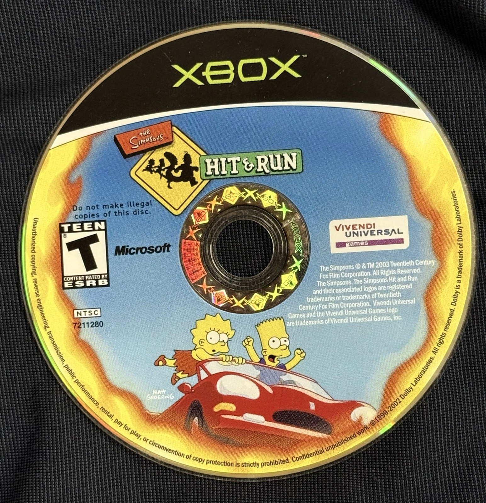 The Simpsons: Hit And Run (Microsoft Xbox – 2003) Disc Only Tested Works Great