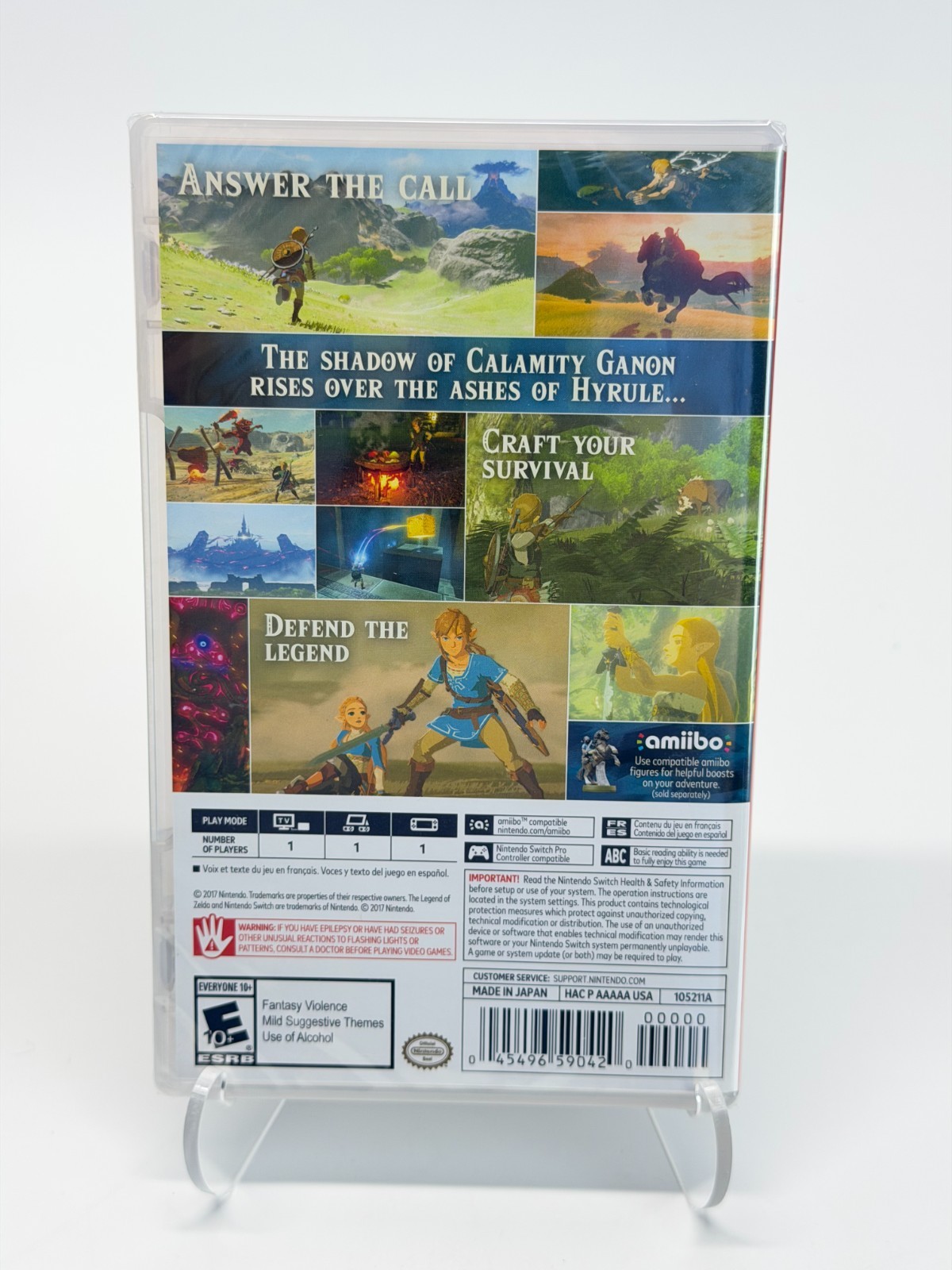 Legend Zelda Breath of Wild (Nintendo Switch) Factory Sealed! FIRST-PRINT 00000